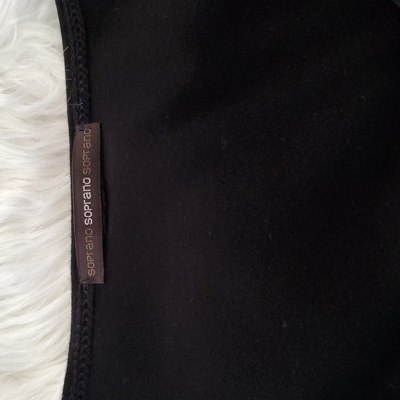 Soprano Little Black Mini Dress with Jewel Embellished Neckline Size M/L - Picture 4 of 6